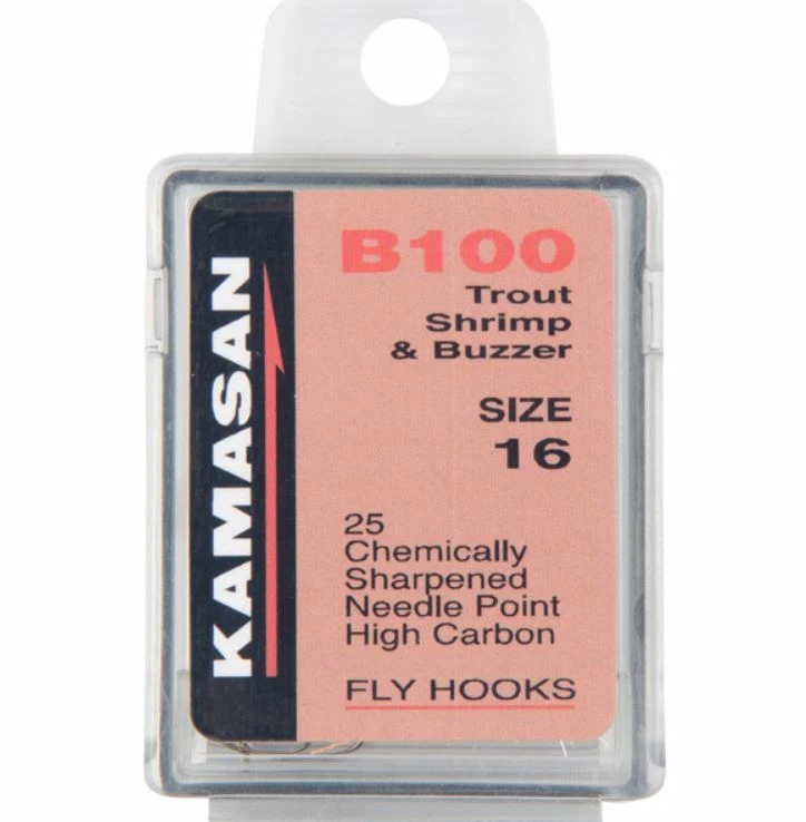 Kamasan Trout Hooks B100 Shrimp Buzzer Fly Forged Medium Wire Down Eye Bronzed - Image 3 of 4