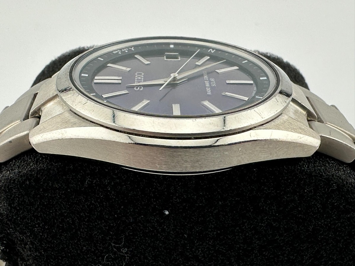 Seiko Brightz Blue Dial Titanium Solar Radio Wave Quartz Seiko Brightz Blue Dial Titanium Solar Radio Wave Quartz