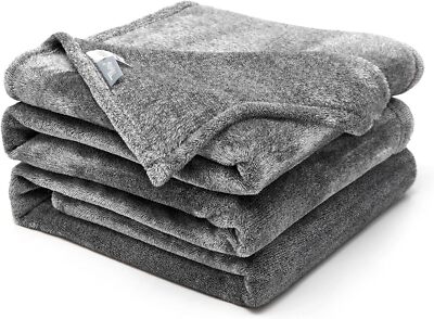 TILLYOU Flannel Fleece Blanket Ultra Soft Lightweight 300GSM King and Queen