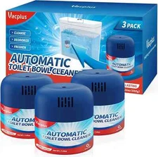 Vacplus Toilet Bowl Cleaners - 3 Pack, Krazy Clean Automatic Long-Lasting Toilet