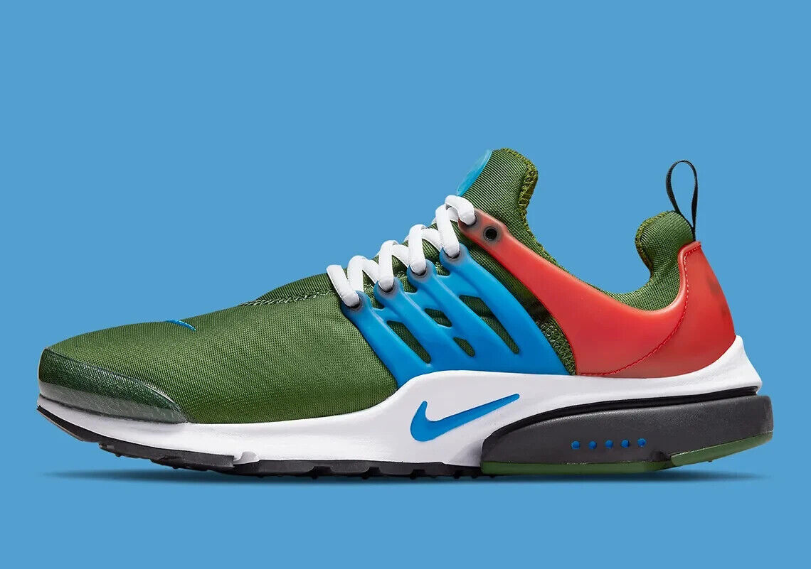 Мужские кроссовки Nike Air Presto Multicolor Forest Green Красного и синего цветов CT3550-300 размера
