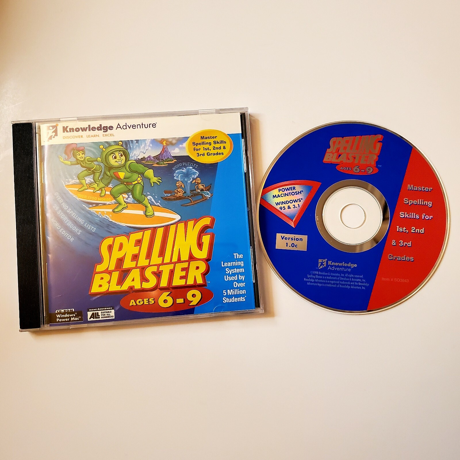 Knowledge Adventure Spelling Blaster (Ages 6-9) Vintage CD-Rom Windows/Mac  | eBay