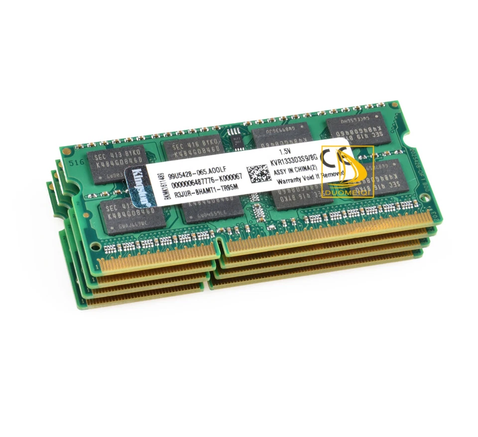 Kingston 4x 8GB 2RX8 PC3-10600S DDR3 1333Mhz 204Pin SODIMM Laptop Memory RAM - Image 4 of 4
