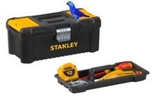 Stanley STA175521 50cm/19" Toolbox With Metal Latches Tote Tray & Lid Organiser