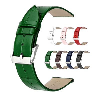 Men's Two-Piece Ultra-thin Genuine Leather Watch Strap Band 12 14 16 18 20 22mm