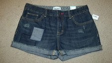 NWT OLD NAVY GIRL'S SIZE 16 CLASSIC RISE SHORT SHORTS WITH CUT OFF CUFF