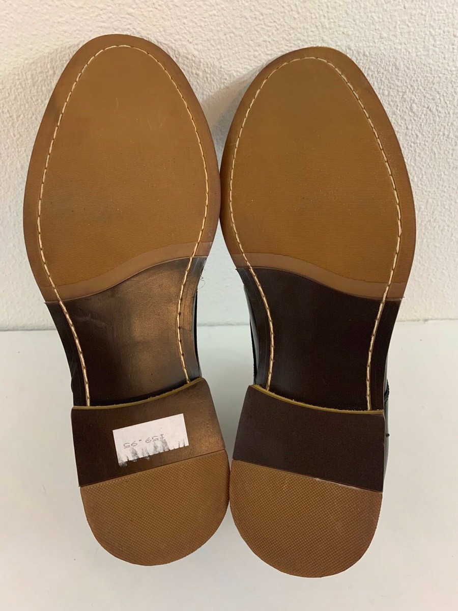 NEW THE RAIL ALBANY BLACK LEATHER PLAIN TOE LACE UP ZIP  display picture 2