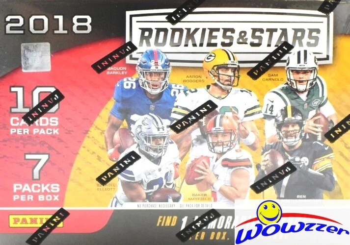 2018 Panini Rookies & Stars Football Factory Sealed Blaster Box-Memorabilia