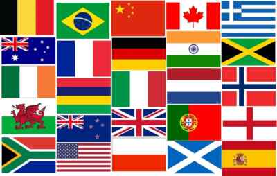 Flagge Land Sport Eurovision WM Fußball Rugby Olympia Unterstützer