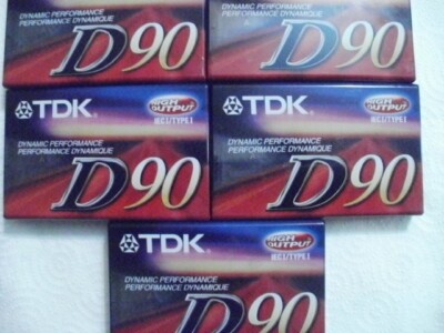 TDK cassette tape lot of 9 sealed, normal bias.  (6) D90 & (3) D60