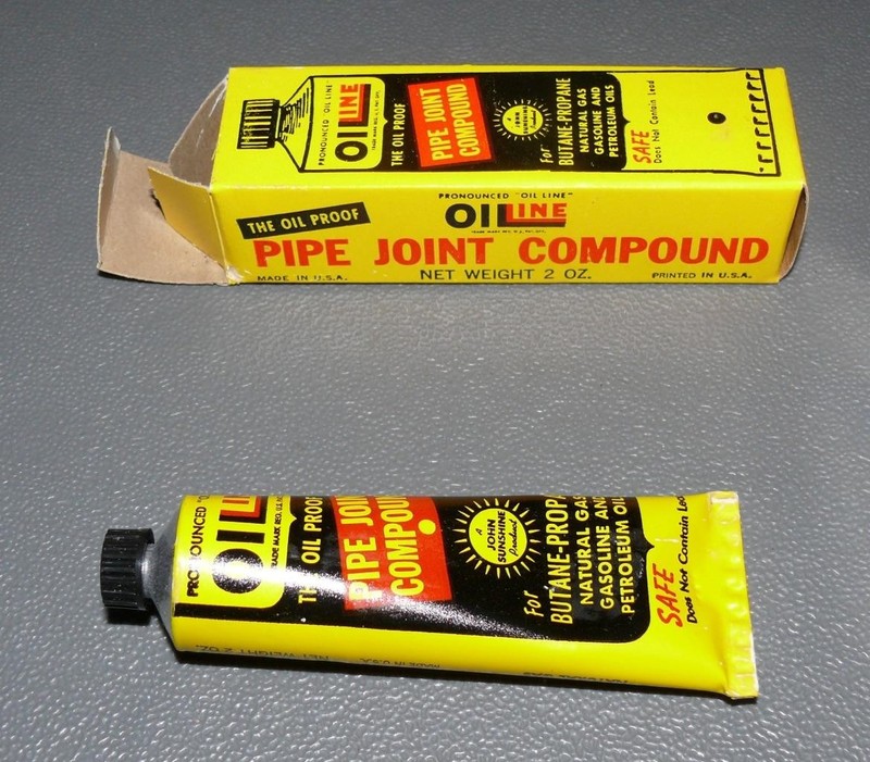 Vintage NOS 2oz John Sunshine Oil Line Pipe Joint Compound w/ box