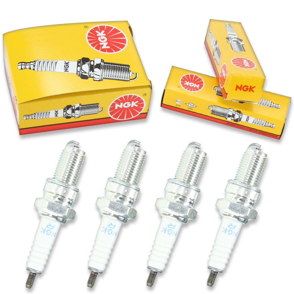 4pcs 2003 Kawasaki KX125 NGK Standard Spark Plugs 124cc 7ci KX125A KX125B fb
