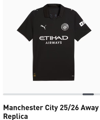 #ad #ad PumaMen XL Slim Manchester City Soccer Jersey Replica 25 26 Black $44.95