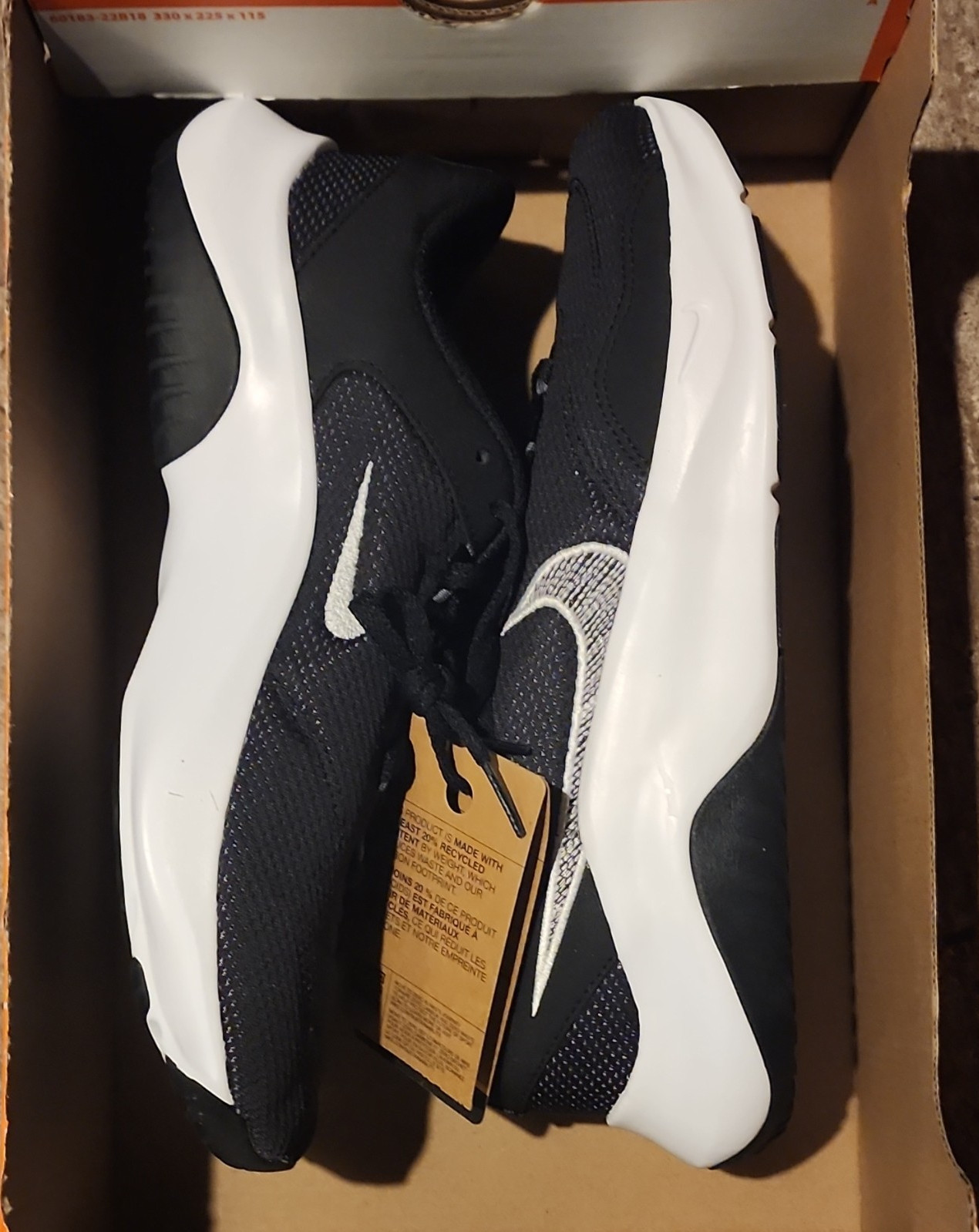 Nike Legend Essential 3 Next Nature Low Top Lace-Up Mesh Black/White DM1120-001