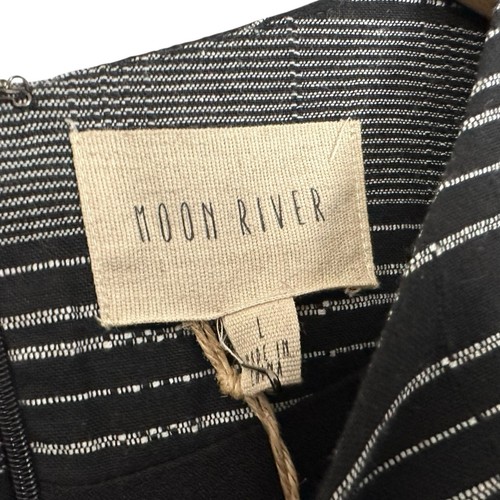 Anthropologie Moon River Dänemark Damen Tunika Kleid Gr. Large schwarz grau neu mit Etikett - Bild 6 von 11