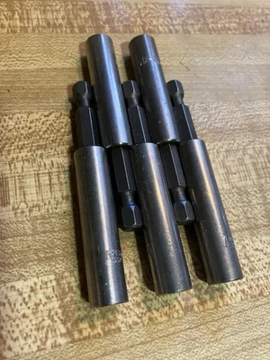 APEX TOOL GROUP APEX 5 pcs. NEW MADE IN USA Tool Snap In M-490 3” Magnetic Bit Holder 1/4" Hex