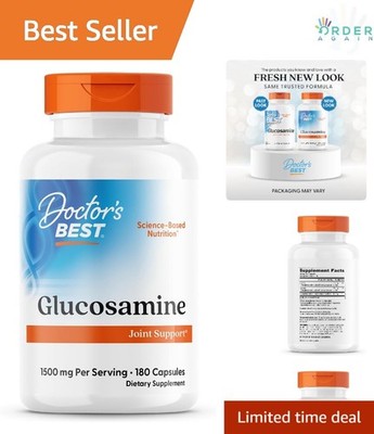 Glucosamine Supplement Sodium-Free Non-GMO Gluten Soy Free Joint Support 750m...