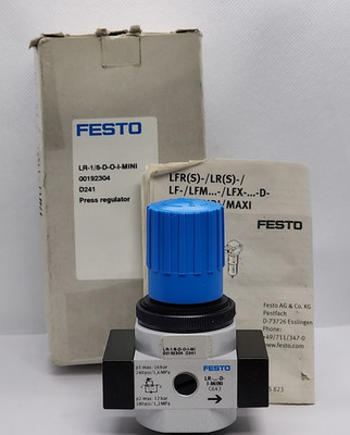 FESTO LR-1/8-D-O-I-MINI 180-240 PSI PRESS REGULATOR [1WS4-1]