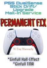 PS5 Controller Stick Drift Repair Upgrade Hall-Effect/ TMR Mail-In Service