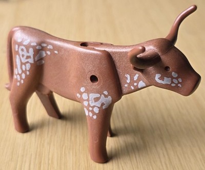 Playmobil Longhorn Rind Western Kuh gefleckt Texas Zubehör Vintage selten