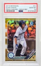 2019 Bowman EVAN WHITE Gold Refractor Rookie Card /50 PSA 10 Gem Mint