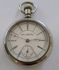 1895 Illinois 18s Grade 61 OF Pocket Watch Dbl Sunk Dial Keystone RR Case Runs
