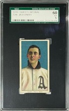 Jack Barry 1910 T206 Sweet Caporal 350 SGC 5 (EX) 60 Baseball Card