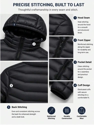 Men's Heated Jacket With 38 Heating Zones 3 Level Temp Power Bank Not Included image 7