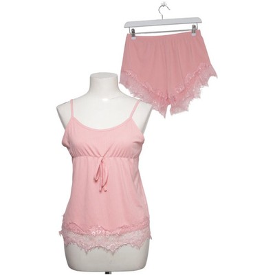 Pyjama, Größe: L, Elasthan/Polyester, Pink, Einfarbig, Rippenstrick #OCm