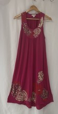     Monsoon Fuchsia Embroidered Sequin Dress UK12 Festival Boho