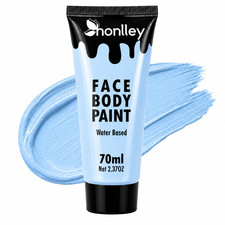 Light Blue Face Body Paint Washable Halloween Sally Makeup 2.37Oz