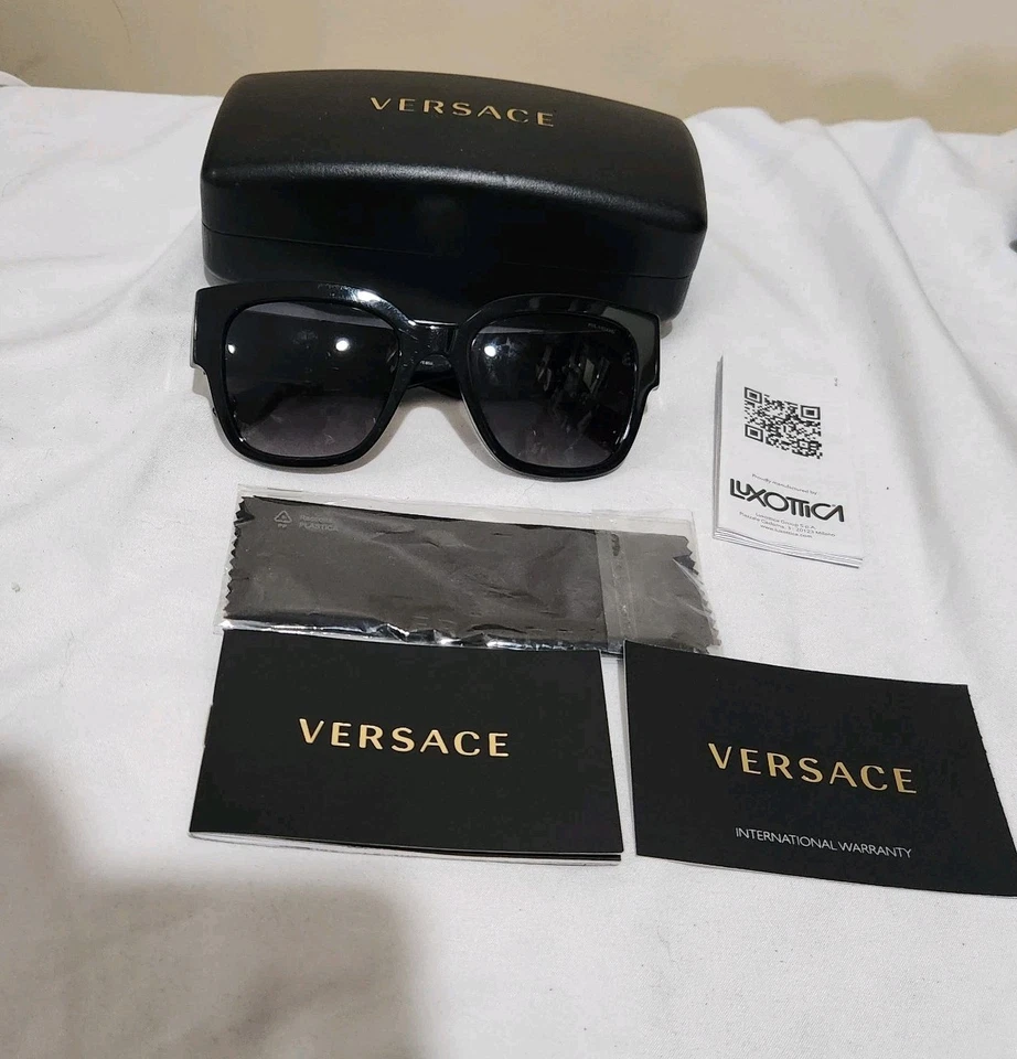 Versace Sunglasses 4437-U GB1/T3 54-20 140 3P Black Frame W/ Case - Image 2 of 4