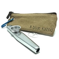 Original Blue Kazoo Aluminum Musical Instrument Ultralight with Bag  Carabiner