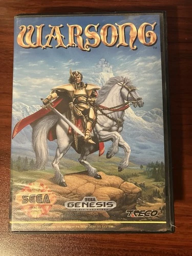 Warsong Sega Genesis Role Playing Game Cartridge, Case