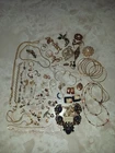 Vintage Costume Jewelry Lot of 80 Gold Tone Pieces Necklaces Pins Many Hallmarkd