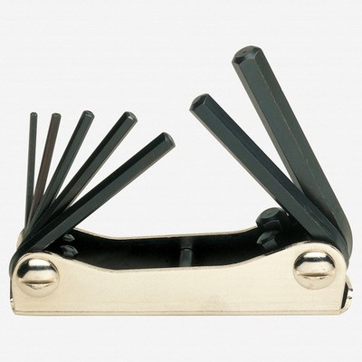 Heyco Hex SAE L-key Folding Set in Metal Holder, 6 Pieces