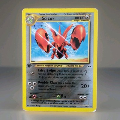 Scizor 1. Edition Pokemon Karte Englisch 29/75 Neo Discovery