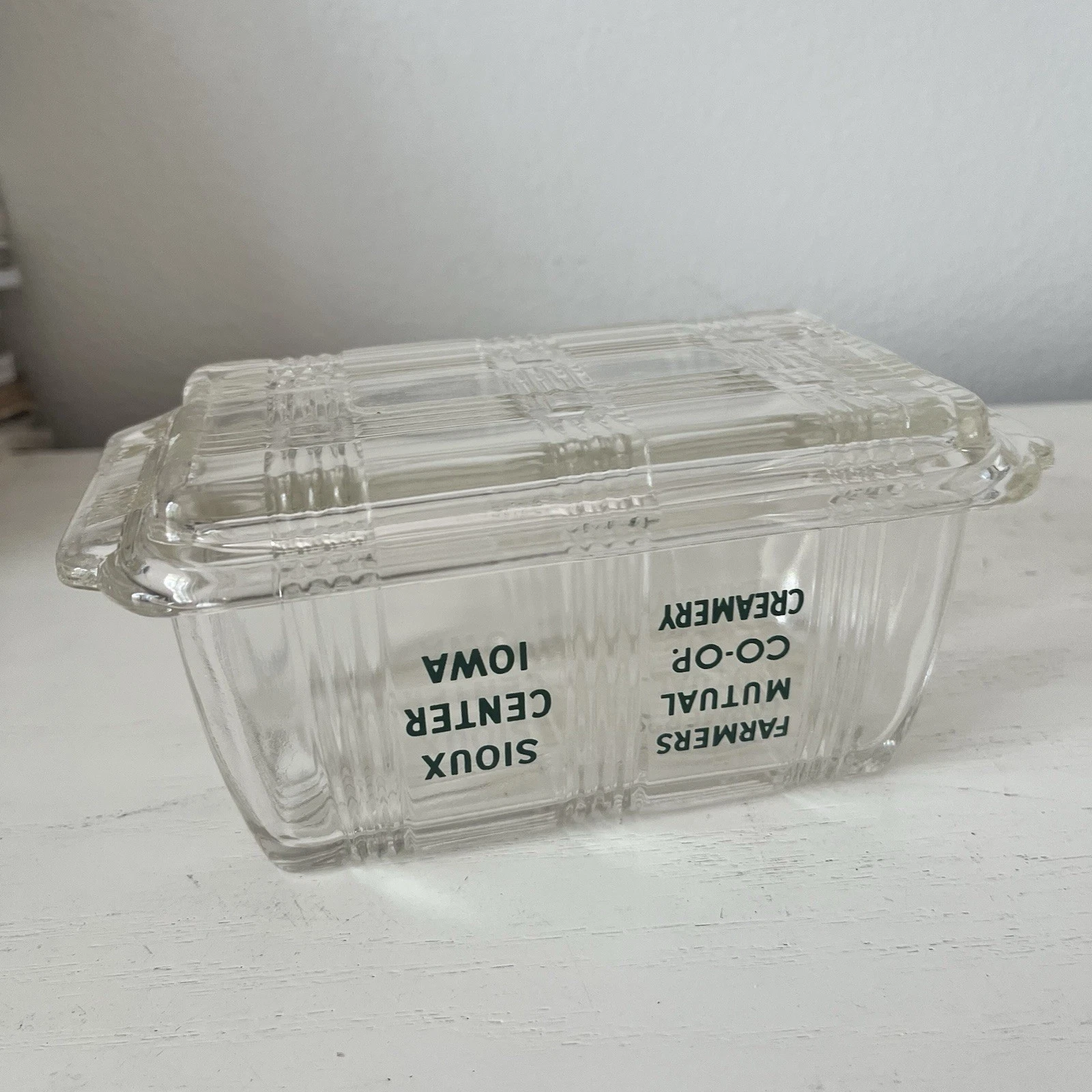 Vtg Hazel Atlas Criss Cross 1 lb Butter Dish Fridge Lid, Farmers Mutual Co-Op
Opens in a new window