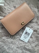 NWT Coach Essential Slim Card Case Wallet CR990 in Gold/peach