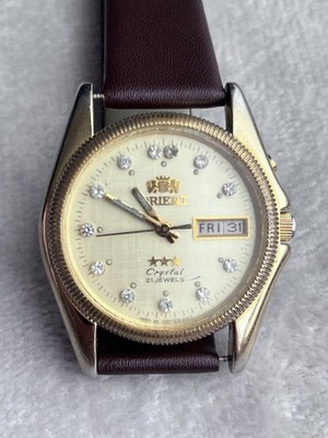 ORIENT 469AA2G-8A Vintage Automatic Watch Gold Tone Case / Brown