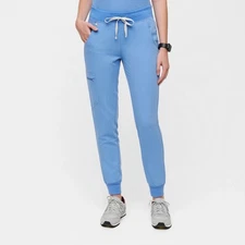 Figs Zamora Jogger Scrub Pants Ceil Blue Women’s Large Petite 