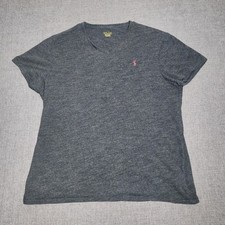 Men's Polo Ralph Lauren Custom Fit V Neck T Shirt 2XL Heathered Black