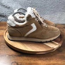 Voile Blanche Julia Genuine Shearling Suede Sneaker Womens EU 40 W 10 Beige Shoe