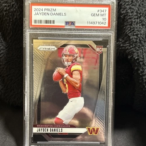 Panini Prizm Football Rookie Jayden Daniels #347 PSA 10 Washington Commanders