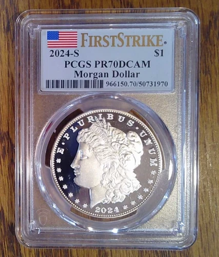 2024-S Morgan Silver Dollar $1 US Mint Proof Coin .999 PCGS PR70DCAM (970)