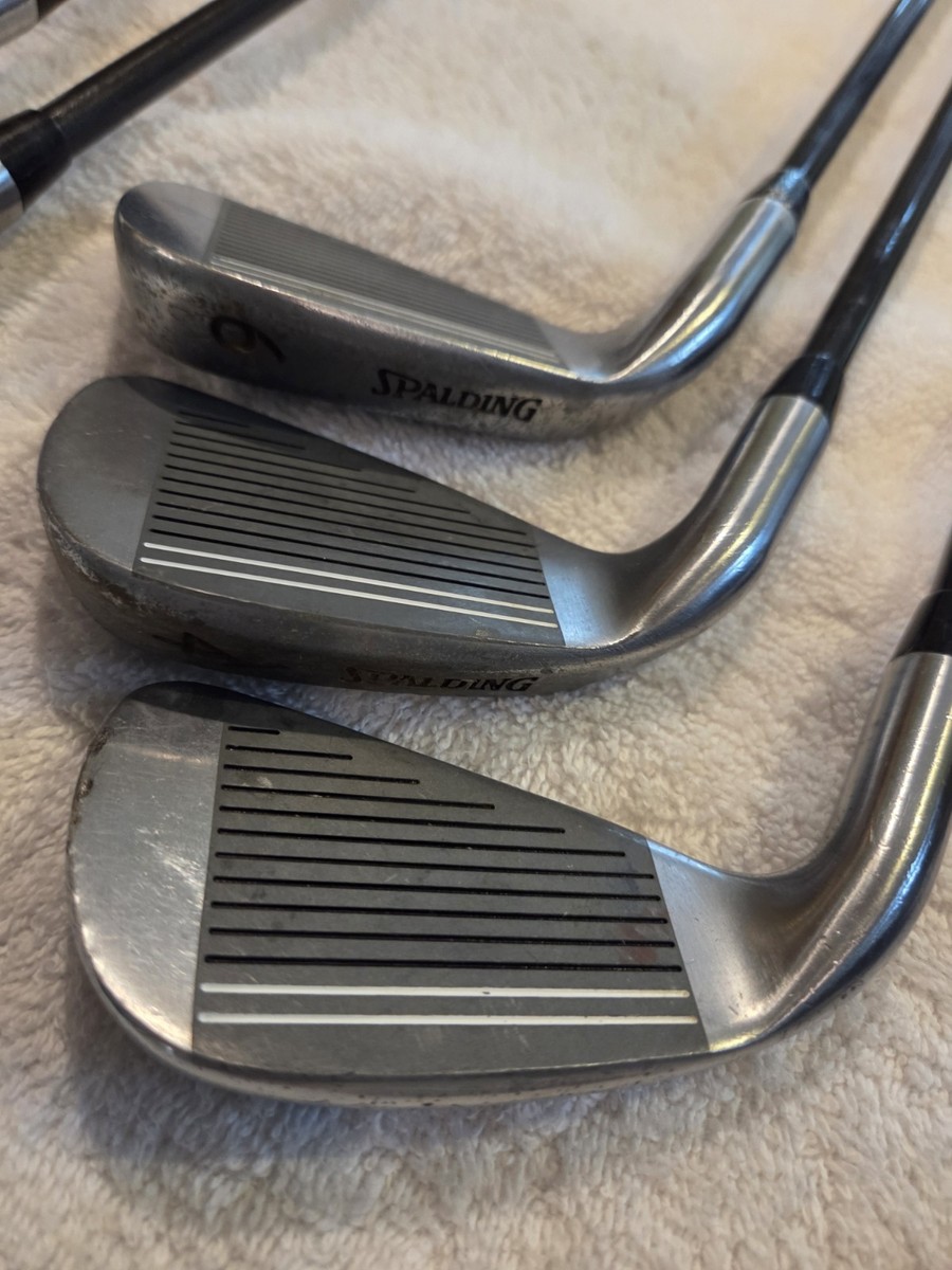 8) Spalding TOUR IMPACT TITANIUM Oversize Irons Graphite RH D,5W