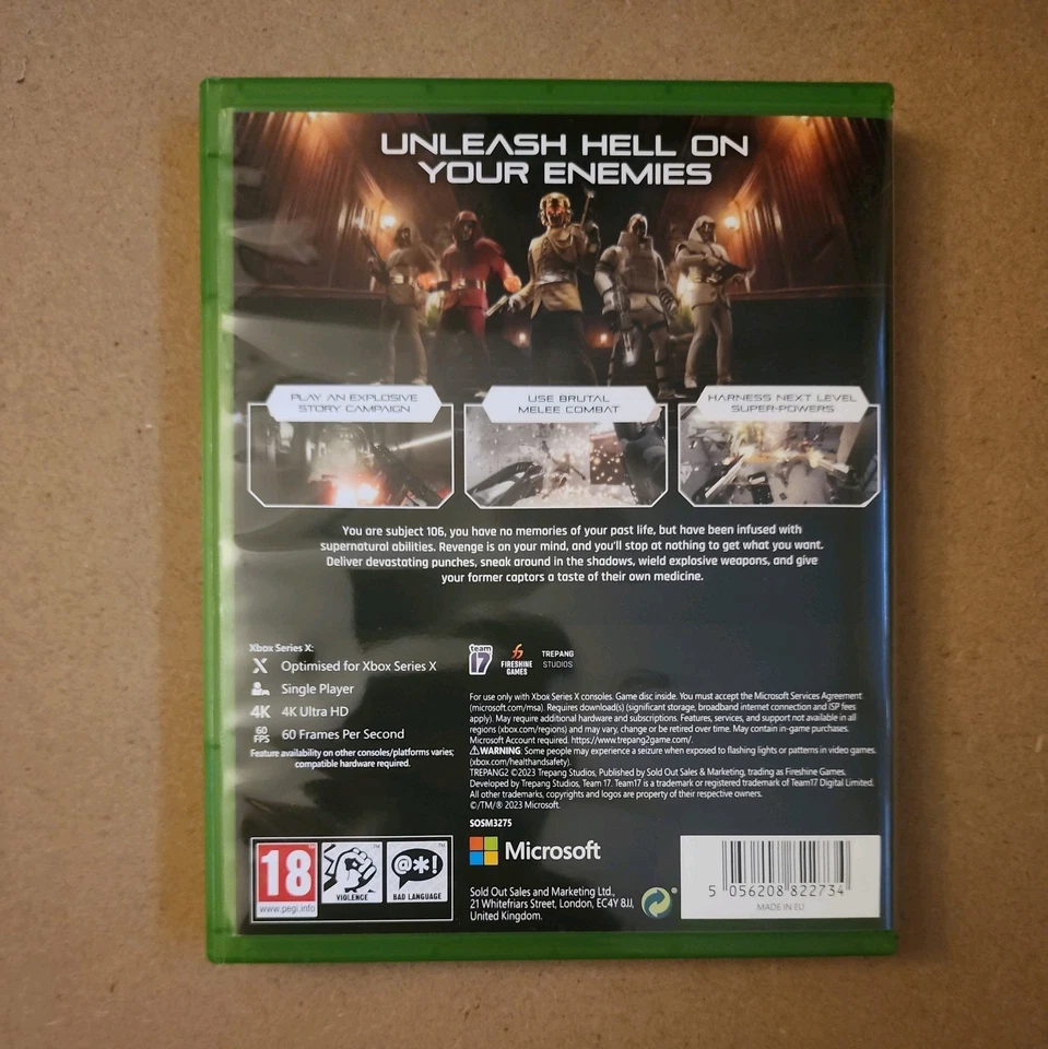 TREPANG 2 MICROSOFT XBOX SERIES X VIDEO GAME ORIGINAL UK RELEASE MINT CONDITION, photo 3 of 3