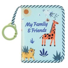 Baby Photo Album Soft Cloth Memory Book Holds 4x6 Pictures Blue Gift Set