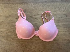PINK Victoria's Secret Pink Heart 32D Wear Everywhere T-Shirt Light Lined Bra