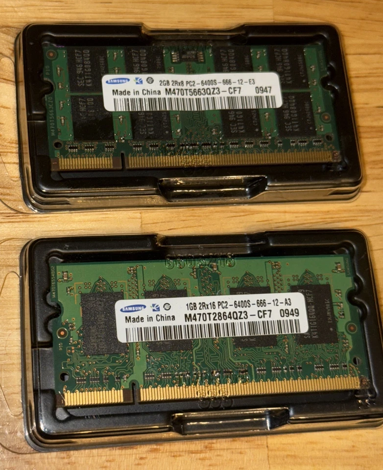 Samsung M470T5267AZ3-CF7 2Rx8 PC2-6400S-666-12 (1G & 2G Pair) Memory RAM - Image 2 of 3